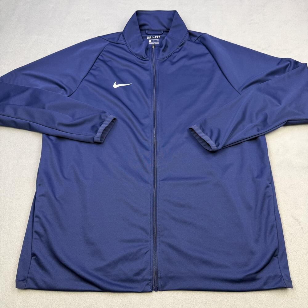 Nike Dri-FIT Track Jacket Mens XL Blue Full Zip Lightweight Running Training